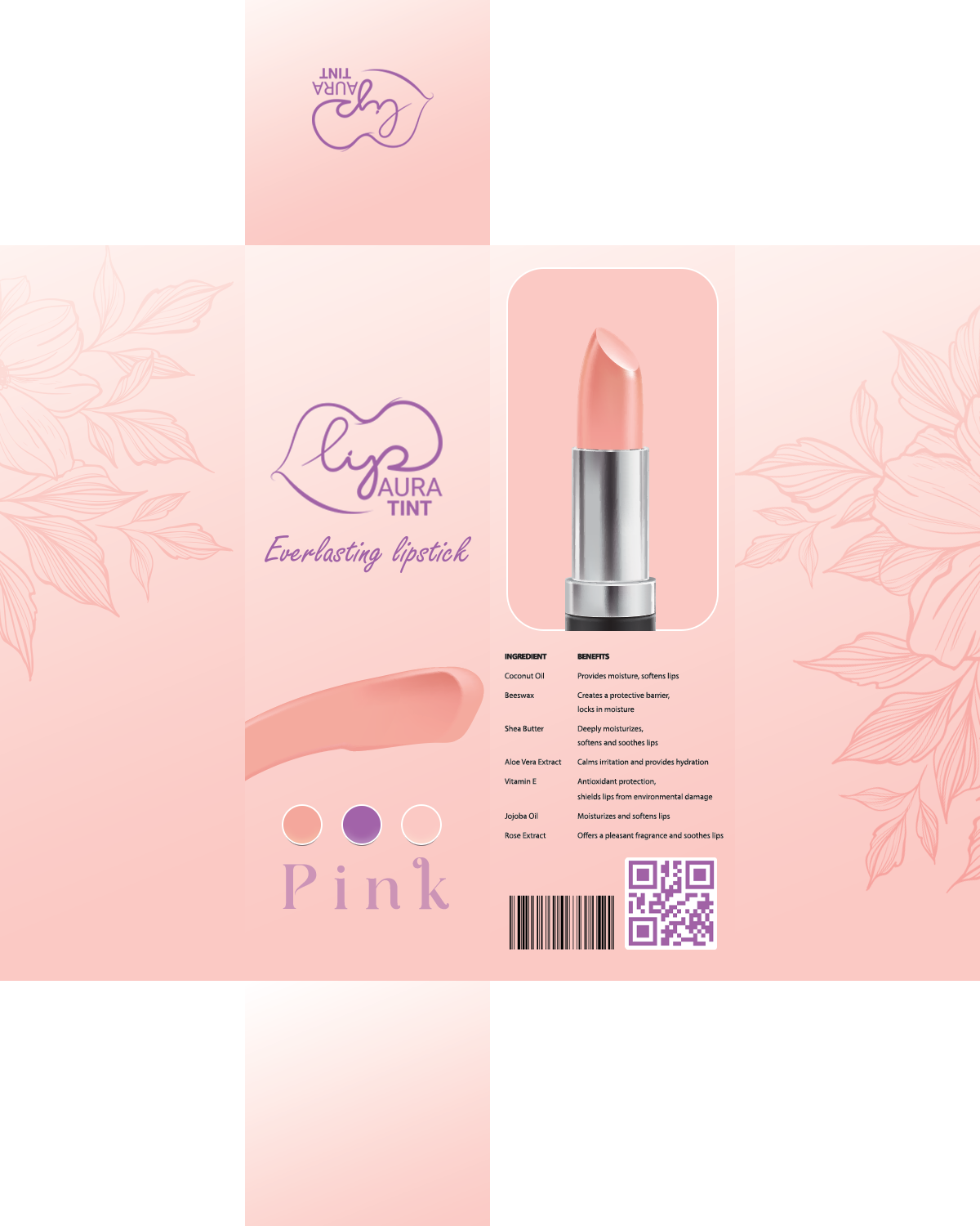 Aura Tint packaging dieline